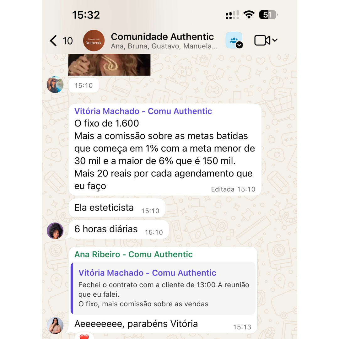 Contrato de R$ 1.600 mais comissão
